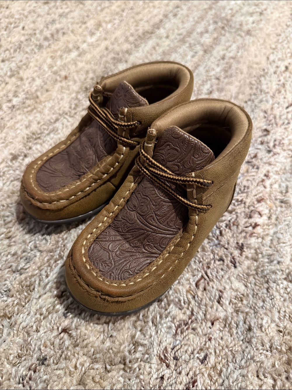 Twisted X Kids Brown Embossed Moccasin Boots